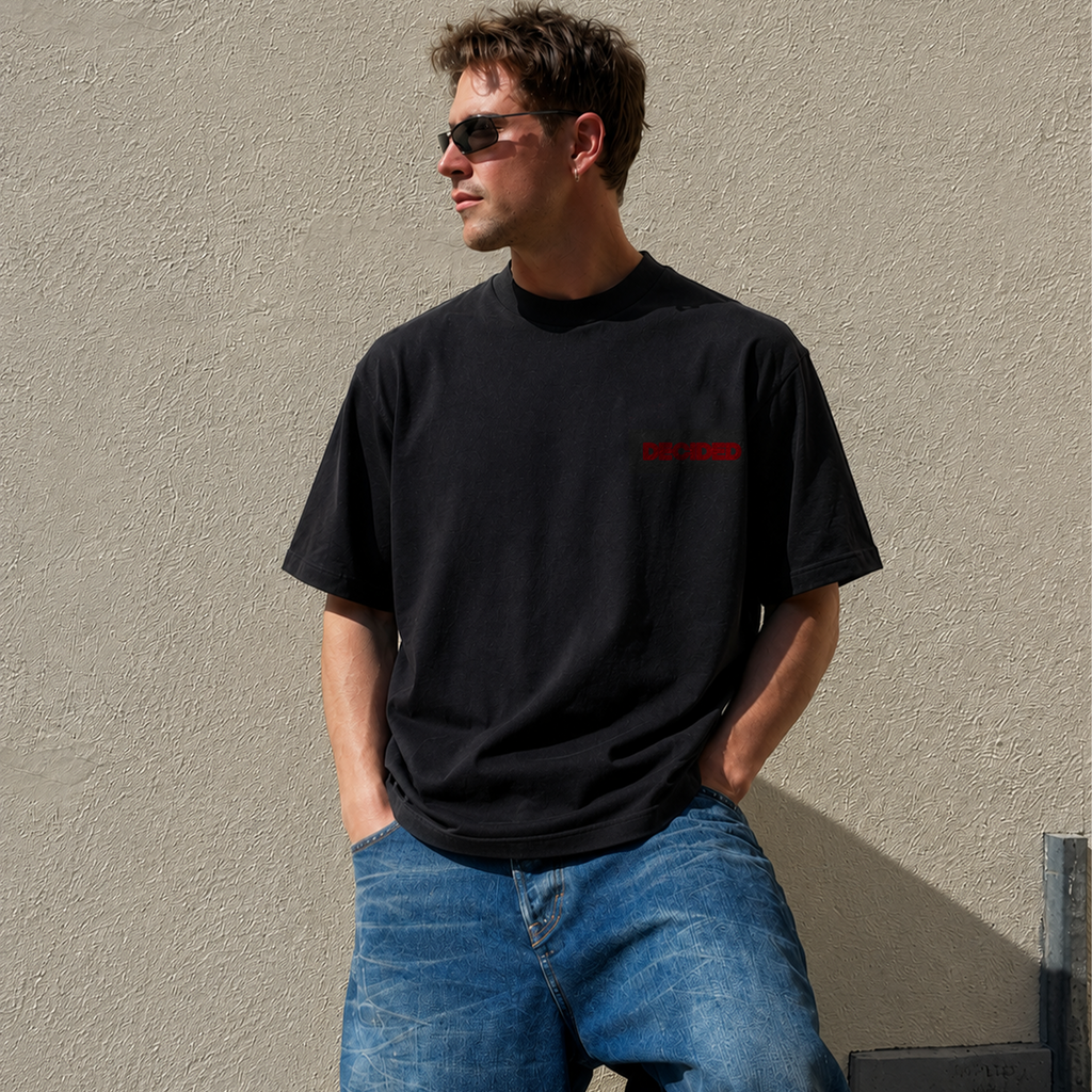 DNT PLAY W ME WASHED BLACK  TEE