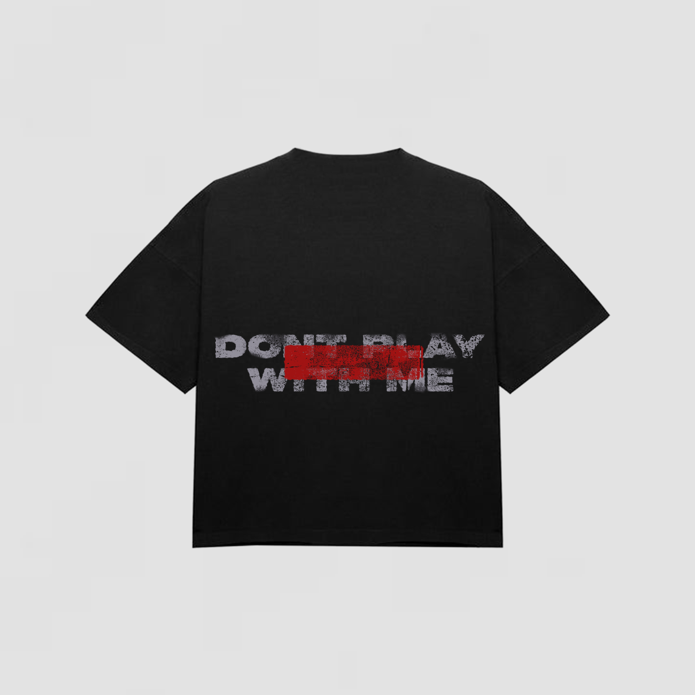 DNT PLAY W ME WASHED BLACK  TEE